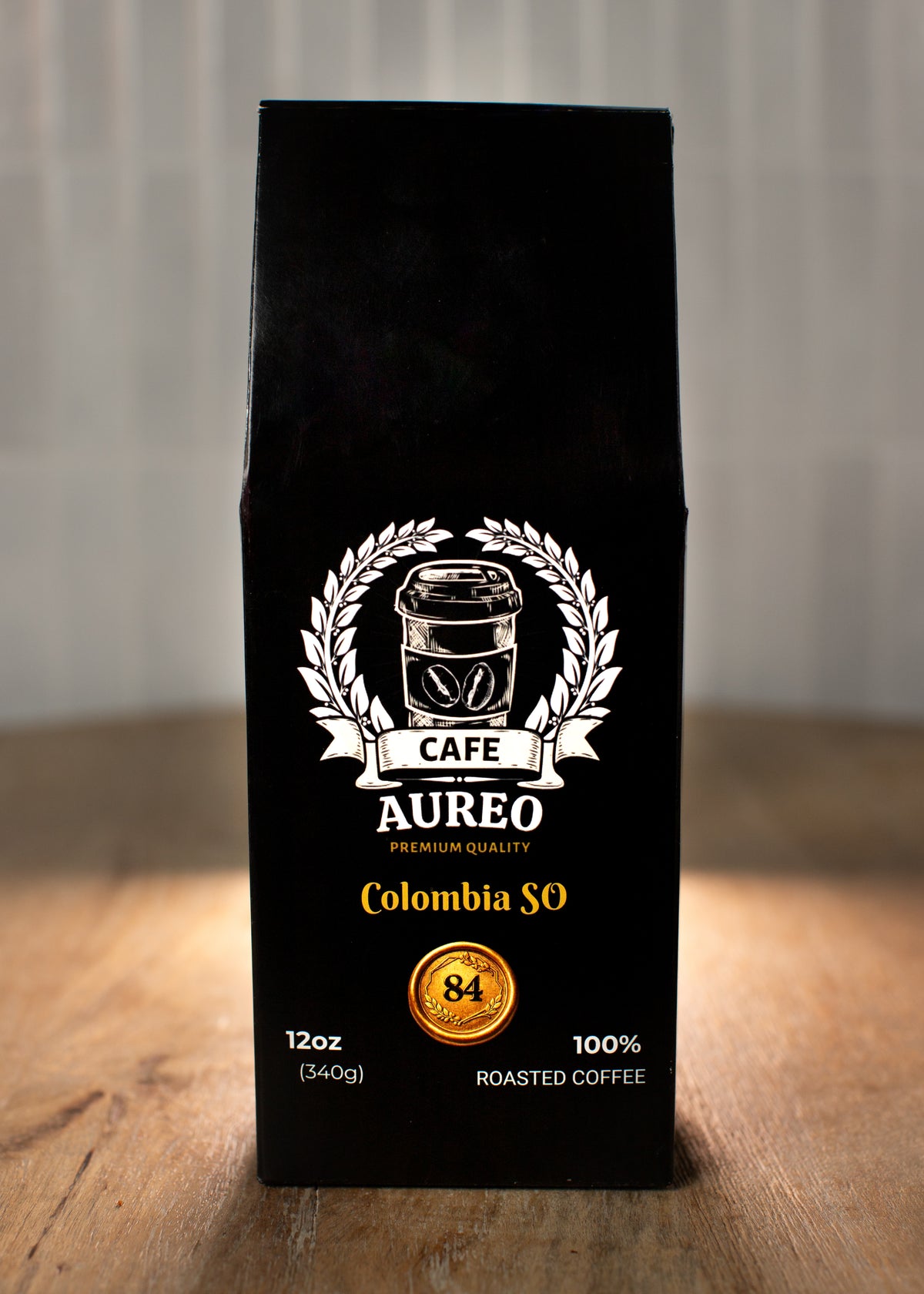 Colombia SO – AUREO Café 12 oz coffee bag, front